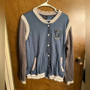 Harry Potter Womens Blue Ravenclaw House Licensed Varsity Jacket Size XL